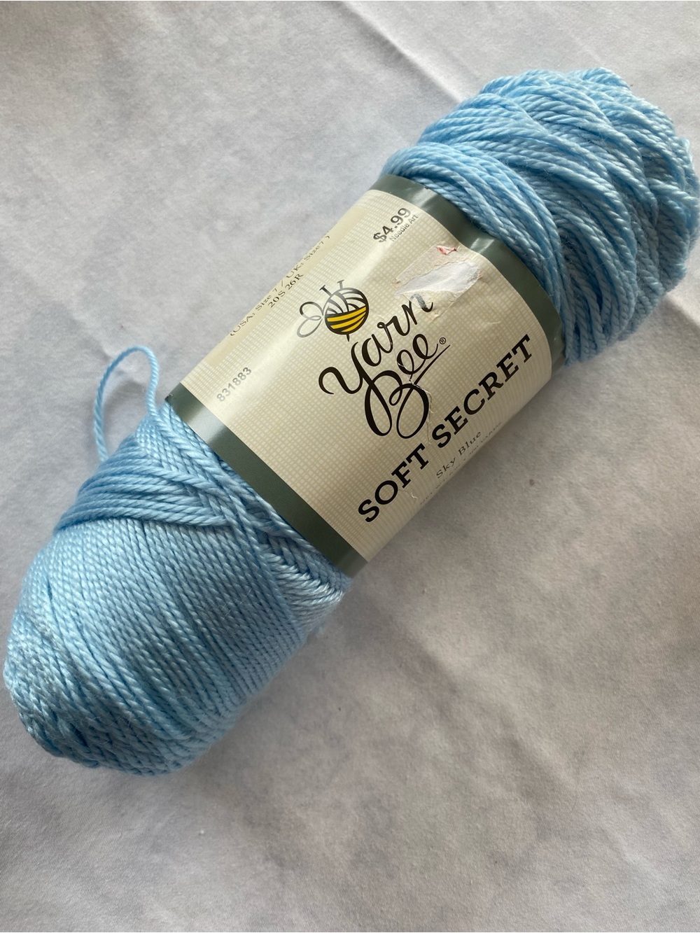 Yarn Bee Soft Secret Sky Blue Yarn